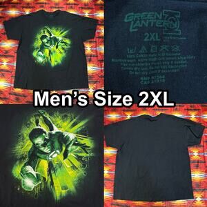 2011 DC Comics Green Lantern Movie Promo Black T-Shirt Ryan Reynolds Men’s 2XL